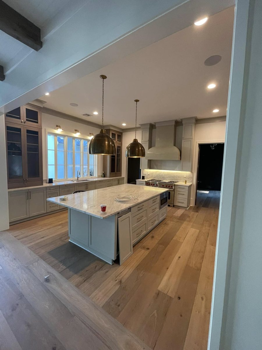 Custom kitchen lighting install