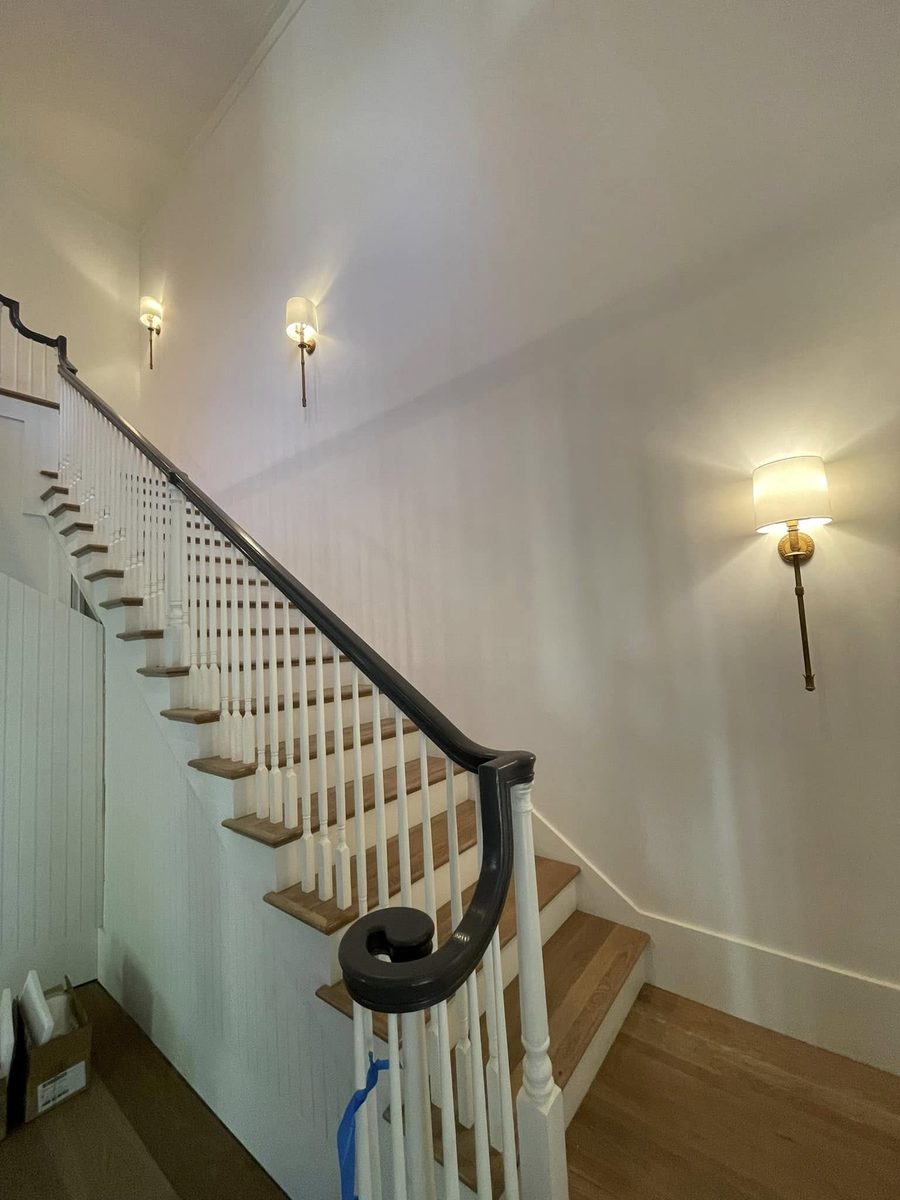 Staircase sconce lighting run